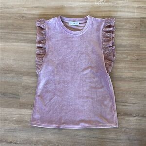 THML Pink Ruffled Tank Top
